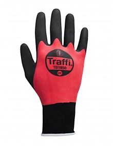 Traffi TG1850 cut A lightweight double dip gloves pack of 10 Gloves